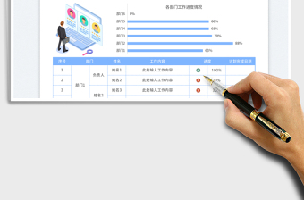 藍(lán)色簡潔項(xiàng)目工作日報(bào)匯總表