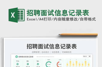 招聘面試信息記錄表