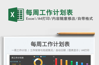 每周工作計劃表