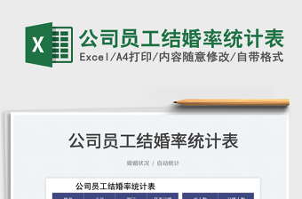 公司員工結婚率統(tǒng)計表