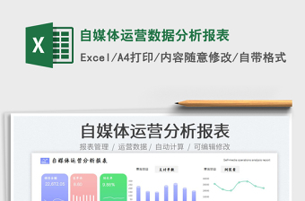 自媒體運營數(shù)據(jù)分析報表