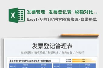 發(fā)票管理-發(fā)票登記表-稅額對比表