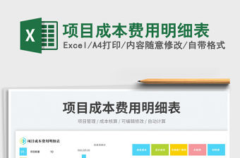 項目成本費用明細表