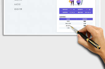 BMI體質指數(shù)自動計算表
