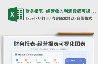 財務報表-經營收入利潤數據可視化看板