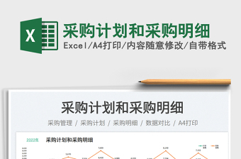 采購計劃和采購明細
