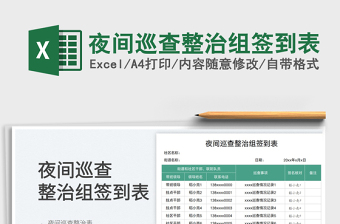 夜間巡查整治組簽到表