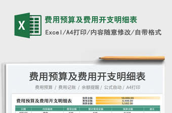 費用預(yù)算及費用開支明細(xì)表