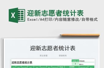 迎新志愿者統(tǒng)計表