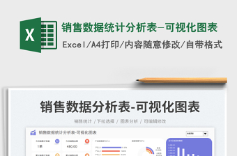 銷售數(shù)據(jù)統(tǒng)計分析表-可視化圖表