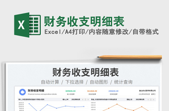 財務(wù)收支明細表