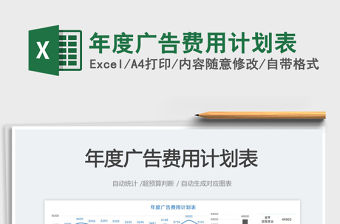 年度廣告費用計劃表