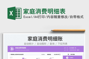 家庭消費明細表