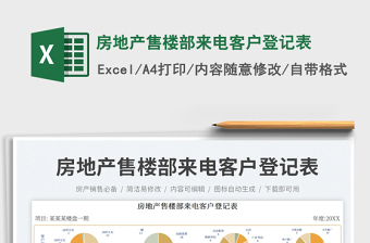 房地產(chǎn)售樓部來電客戶登記表