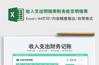 收入支出明細(xì)表財務(wù)收支明細(xì)表