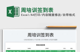 周培訓簽到表