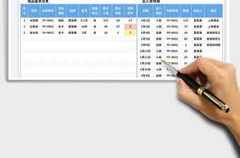 辦公用品出入庫臺賬登記表