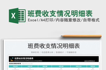班費收支情況明細表