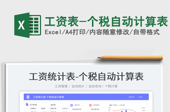 工資表-個(gè)稅自動(dòng)計(jì)算表