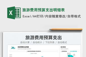 旅游費(fèi)用預(yù)算支出明細(xì)表
