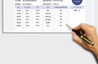 員工新增福利預(yù)算表