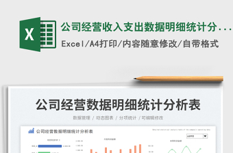 公司經(jīng)營收入支出數(shù)據(jù)明細(xì)統(tǒng)計分析表