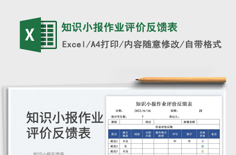 知識小報作業(yè)評價反饋表