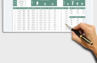 小清新綠色電商銷售日報表