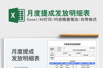 月度提成發(fā)放明細(xì)表