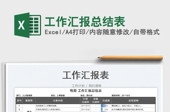 工作汇报总结表