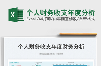 個人財務(wù)收支年度分析