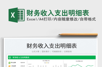 財(cái)務(wù)收入支出明細(xì)表