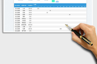 月度收支理財明細(xì)表