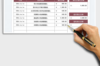 個人喜宴隨禮記賬表