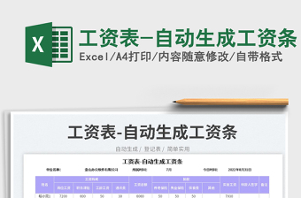 工資表-自動(dòng)生成工資條