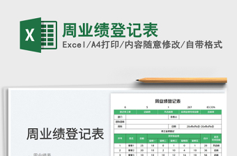 周業(yè)績登記表