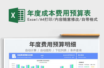 年度成本費用預算表