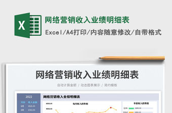 網絡營銷收入業績明細表