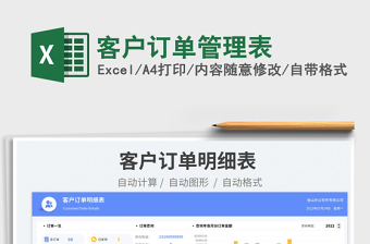 客戶訂單管理表