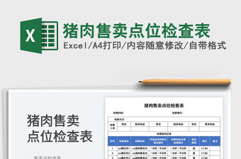 豬肉售賣點(diǎn)位檢查表