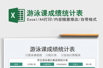 游泳課成績(jī)統(tǒng)計(jì)表