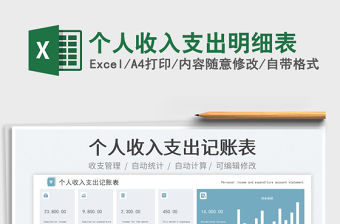 個人收入支出明細表