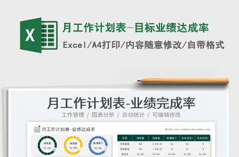 月工作計劃表-目標業(yè)績達成率