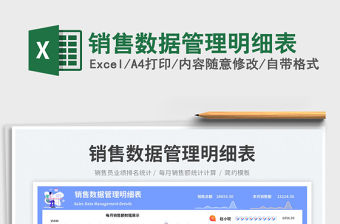 銷售數據管理明細表