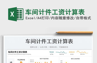 車間計件工資計算表