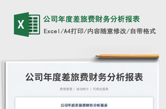 公司年度差旅費財務分析報表