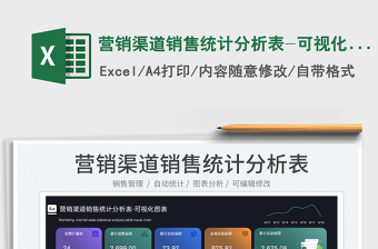 營銷渠道銷售統(tǒng)計(jì)分析表-可視化圖表