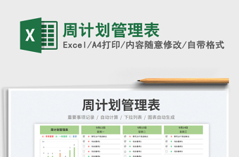 周計(jì)劃管理表