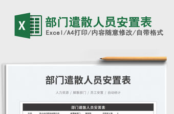 部門遣散人員安置表