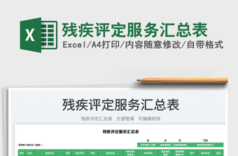 殘疾評定服務(wù)匯總表